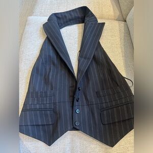 Dolce & Gabbana Black Pinstriped Vest Size 40 / US 6-8